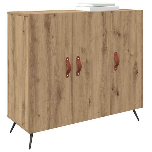 vidaXL Buffet Ch&ecirc;ne artisanal 89,5 x 34 x 80 cm Bois d'ing&eacute;nierie