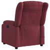 vidaXL Fauteuil de massage inclinable &eacute;lectrique Rouge bordeaux Tissu