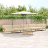 vidaXL Ensemble de Canap&eacute;s Uni 6 pcs Beige Bois d'Acacia Massif