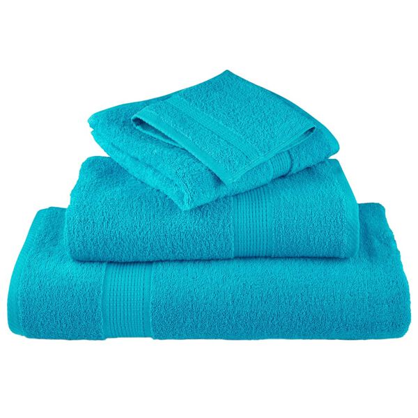 vidaXL Essuie-mains de qualit&eacute; sup&eacute;rieure SOLUND 4 pcs turquoise