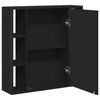 vidaXL Armoire de salle de bain à miroir noir bois d'ingénierie