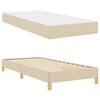 vidaXL Lit &agrave; ressorts avec matelas Cr&egrave;me 90 x 200 cm tissu