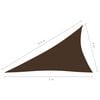 vidaXL Voile de parasol tissu oxford triangulaire 4x5x6,4 m marron