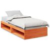 vidaXL Lit de jour sans matelas cire marron 80x200 cm bois pin massif