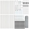 vidaXL Clôture avec poteaux Argent 0,8 x 50 m Acier recouvert de PVC