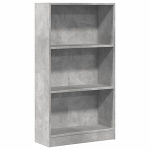 vidaXL Biblioth&egrave;que gris b&eacute;ton 60x24x109 cm bois d'ing&eacute;nierie