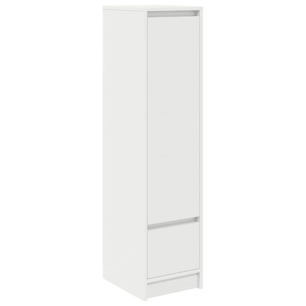 vidaXL Buffet haut blanc 29,5x34x119,5 cm bois d'ing&eacute;nierie