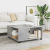 vidaXL Table basse gris b&eacute;ton 80x80x40 cm bois d'ing&eacute;nierie