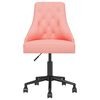 vidaXL Chaises &agrave; manger pivotantes lot de 4 Rose Velours