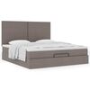 VidaXL Cadre de lit ottoman avec matelas taupe 160x200 cm tissu