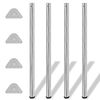 vidaXL 4 pieds de table r&eacute;glables en hauteur 1100 mm Chrom&eacute;