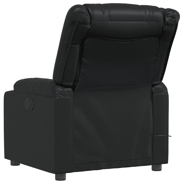 vidaXL Fauteuil de massage inclinable Noir Similicuir
