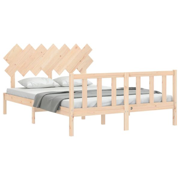 vidaXL Cadre de lit sans matelas bois de pin massif