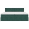 vidaXL Lit de Rangement avec matelas Vert fonc&eacute; 90 x 200 cm