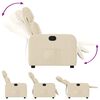 vidaXL Fauteuil inclinable Cr&egrave;me Tissu