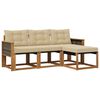 vidaXL Ensemble de canap&eacute;s d'ext&eacute;rieur 4 pc Naturel et Beige