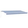 vidaXL Auvent r&eacute;tractable Bleu 400 x 200 cm tissu