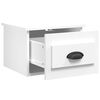 vidaXL Table de chevet murale blanc 41,5x36x28 cm