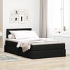 vidaXL Lit avec rangement et matelas avec matelas Noir 120 x 190 cm