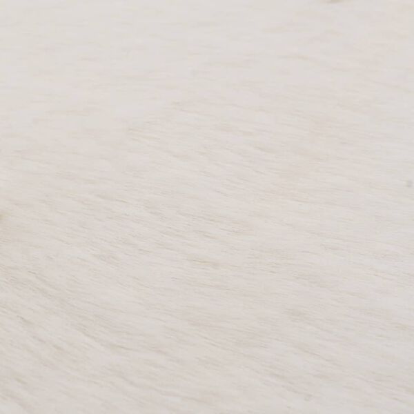 vidaXL Tapis 140x200 cm Fausse fourrure de lapin Cr&egrave;me