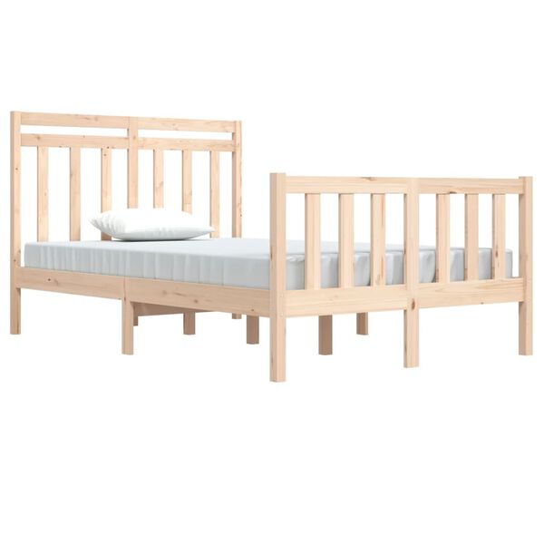 vidaXL Cadre de lit sans matelas 120x190 cm bois massif