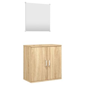 vidaXL Ensemble de meubles salle de bain 2 pcs ch&ecirc;ne bois d'ing&eacute;nierie