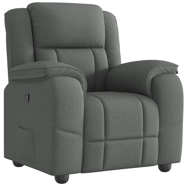 vidaXL Fauteuil inclinable Gris foncé Tissu