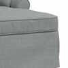 vidaXL Chaise lounge avec jupe Gris clair 91 x 157 x 91 cm tissu