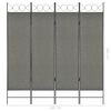 vidaXL Cloison de s&eacute;paration 4 panneaux Anthracite 160 x 180 cm