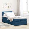 VidaXL Cadre de lit ottoman avec matelas bleu 80x200 cm tissu
