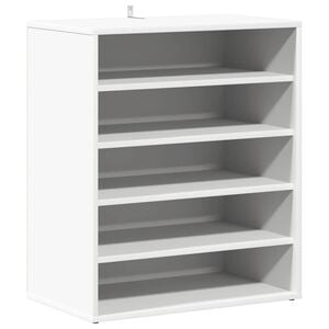 vidaXL Armoire &agrave; chaussures Blanc 60x35x70 cm Bois d&rsquo;ing&eacute;nierie