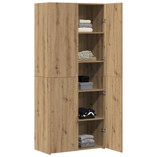 vidaXL Haut Armoire 2 pcs Ch&ecirc;ne artisanal 80 x 42 x 185 cm