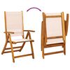 vidaXL Chaises pliables de jardin lot de 8 bois d'acacia et textil&egrave;ne