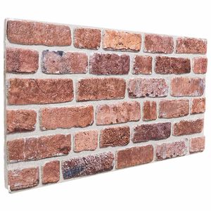 vidaXL Panneaux muraux 10 pcs Rouge 100 x 50 cm Mousse EPS