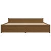 vidaXL Cadre de lit sans matelas marron miel bois massif 200x200 cm