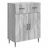 vidaXL Buffet Sonoma gris 66 x 34,5 x 89,5 cm Bois d'ing&eacute;nierie