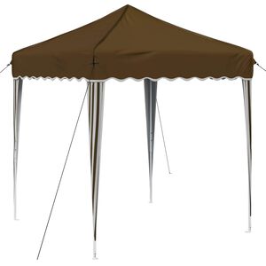 vidaXL Tente de f&ecirc;te pop-up Taupe 195 x 195 x 245 cm Tissu Oxford