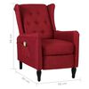 vidaXL Fauteuil de massage inclinable Rouge bordeaux Tissu