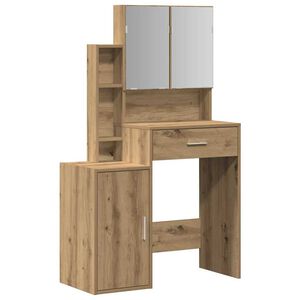 vidaXL Table de Toilette Ch&ecirc;ne artisanal 80 x 35 x 132 cm