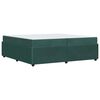 vidaXL Cadre de lit avec matelas Vert fonc&eacute; 200 x 200 cm tissu