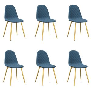 vidaXL Chaises &agrave; manger lot de 6 gris clair velours
