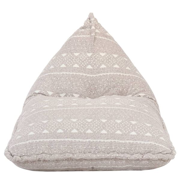 vidaXL Canap&eacute; pouf Marron clair Tissu Patchwork