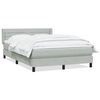 vidaXL Sommier &agrave; lattes de lit et matelas gris clair 140x210cm velours
