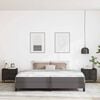 vidaXL Cadre de lit avec matelas Gris 200 x 200 cm tissu