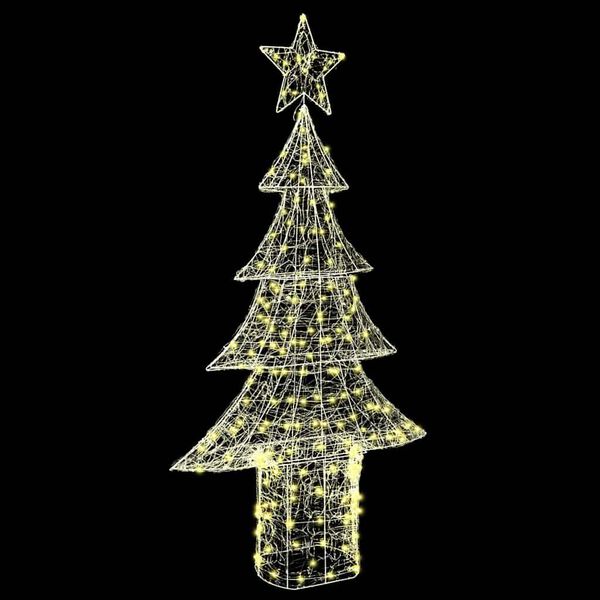 vidaXL Sapin de Noël avec 240 LED Blanc chaud 180 cm Acrylique