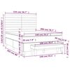 vidaXL Sommier &agrave; lattes de lit avec matelas Cr&egrave;me 140x200 cm Tissu