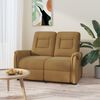 vidaXL Fauteuil de massage inclinable 2 places taupe tissu microfibre