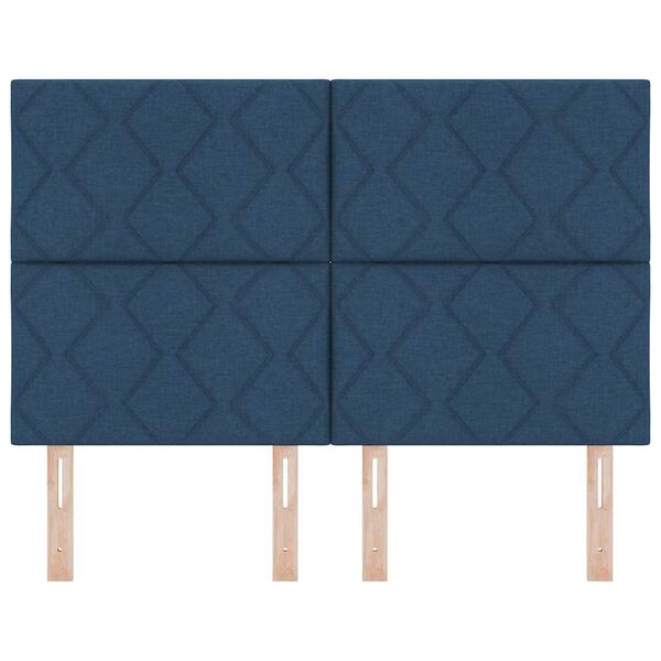 vidaXL T&ecirc;te de lit avec t&ecirc;te de lit Bleu 160 cm Cuir synth&eacute;tique