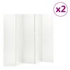 vidaXL Cloisons de s&eacute;paration 5 panneaux 2 pcs Blanc 200x180 cm Acier