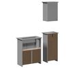 vidaXL Meubles de salle de bain 3 pcs BODO gris bois de pin massif